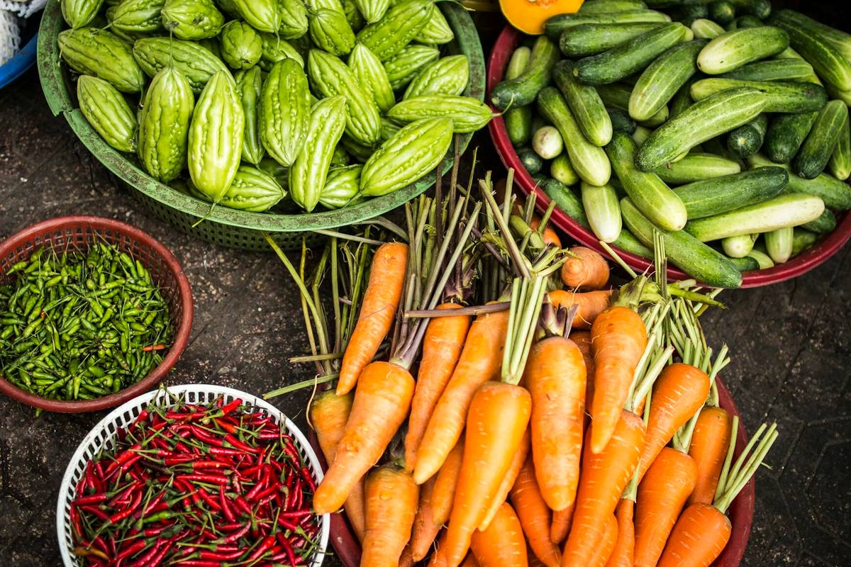 Fresh food available through the pantry.